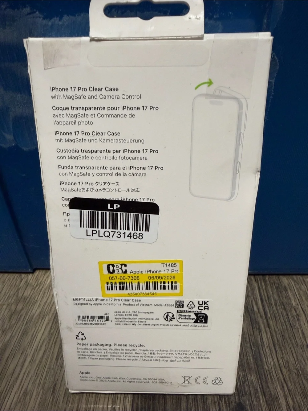 Apple Clear iPhone 17 Pro Case - Transparent
